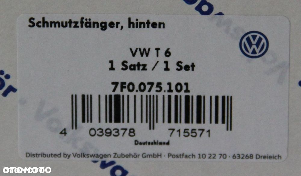 VW T6 CHLAPACZE TYŁ TYLNE ZESTAW 7F0075101 - 3