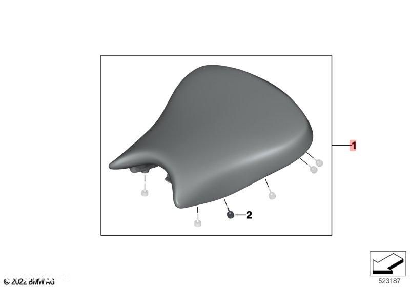FOTEL PRZÓD WYSOKI SIEDZENIE SPORT M 1000 K67 BMW S1000RR 52538406266 - 7