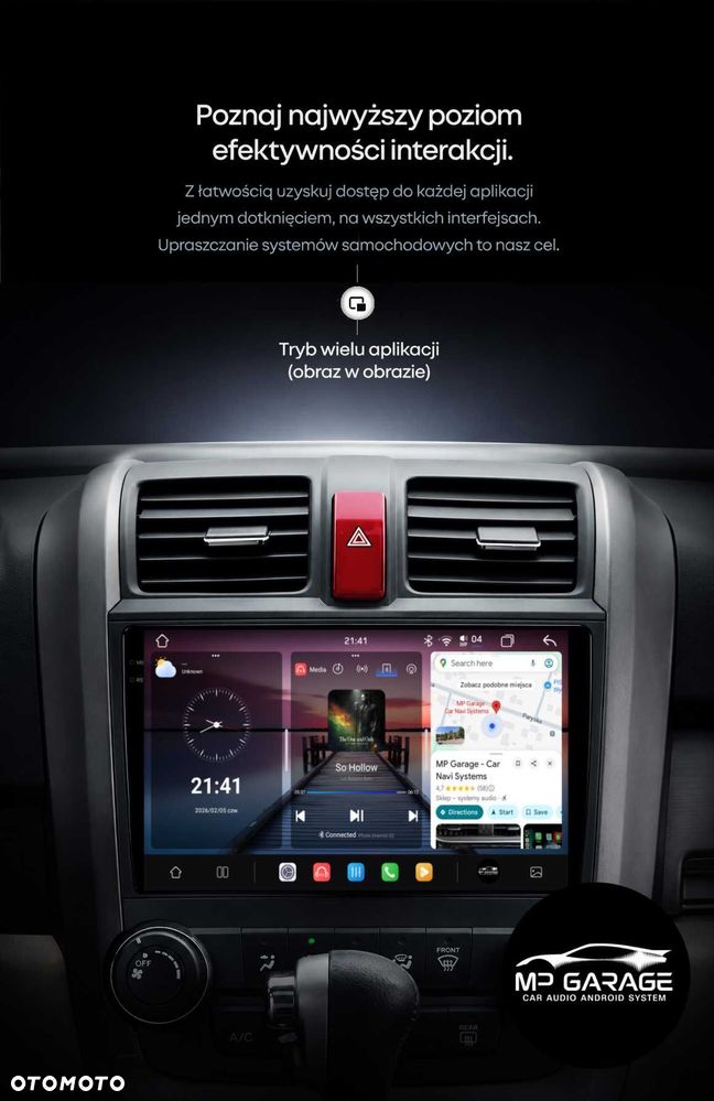 Radio Nawigacja Android_14 Honda CRV 4G LTE CarPlay/AndroidAuto Qled Montaż - 6