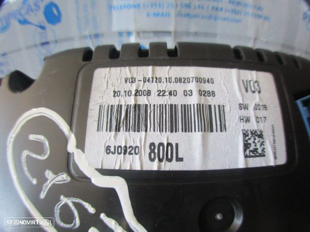 Quadrante 6J0920800L A2C53311201 SEAT IBIZA 4 6J FASE 1 2008 1.4TDI 80CV 5P VERDE KM/H  DIGITAL - 4