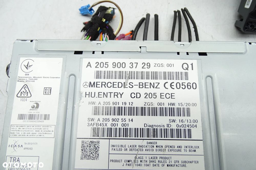 Mercedes C Klasa W205 Radio z wyświetlaczem A2059003729 A2059026902 - 4