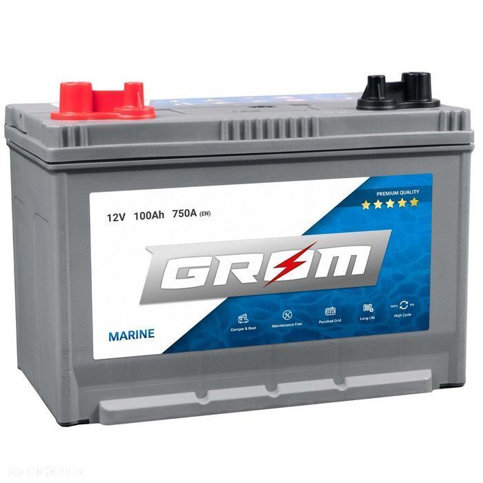 Akumulator GROM MARINE 100Ah 750A M31-DC - 1