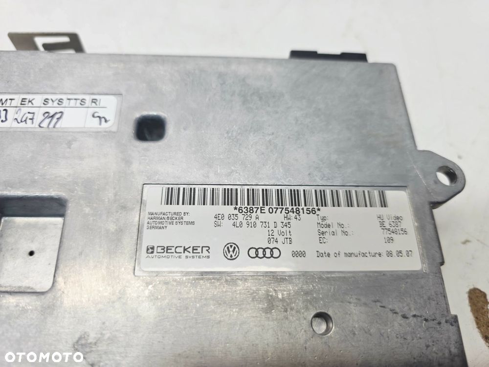 MODUŁ NAWIGACJI MMI AUDI A6 C6 A7 4L 4E0035729A 4L0910731D - 5