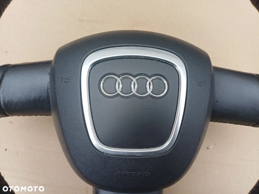 Audi A3 8P kierownica trójramienna skóra łopatki airbag poduszka kierowcy 8P0419091BK 8P0880201BJ - 7