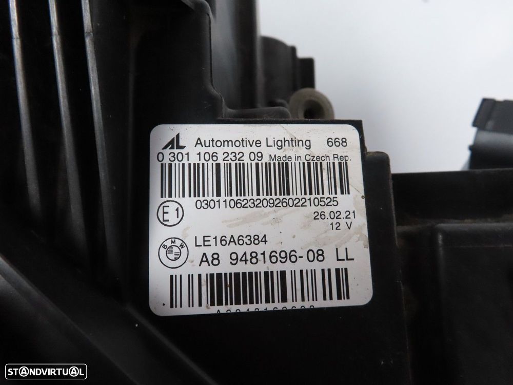 Farol LED Usado / Original BMW 3 (G20)/BMW 3 Touring (G21) 63118496150 / 9481696 - 6