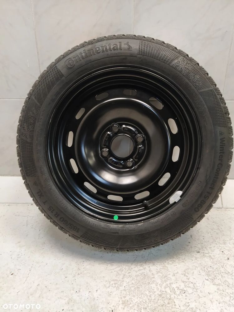 FORD 6Jx15 ORYGINALNE FELGI STALOWE R15 ET37.5 4X108 OPONY CONTINENTAL 185/60 KOŁA ZIMA BIEŻNIK ok 8.70mm - 7