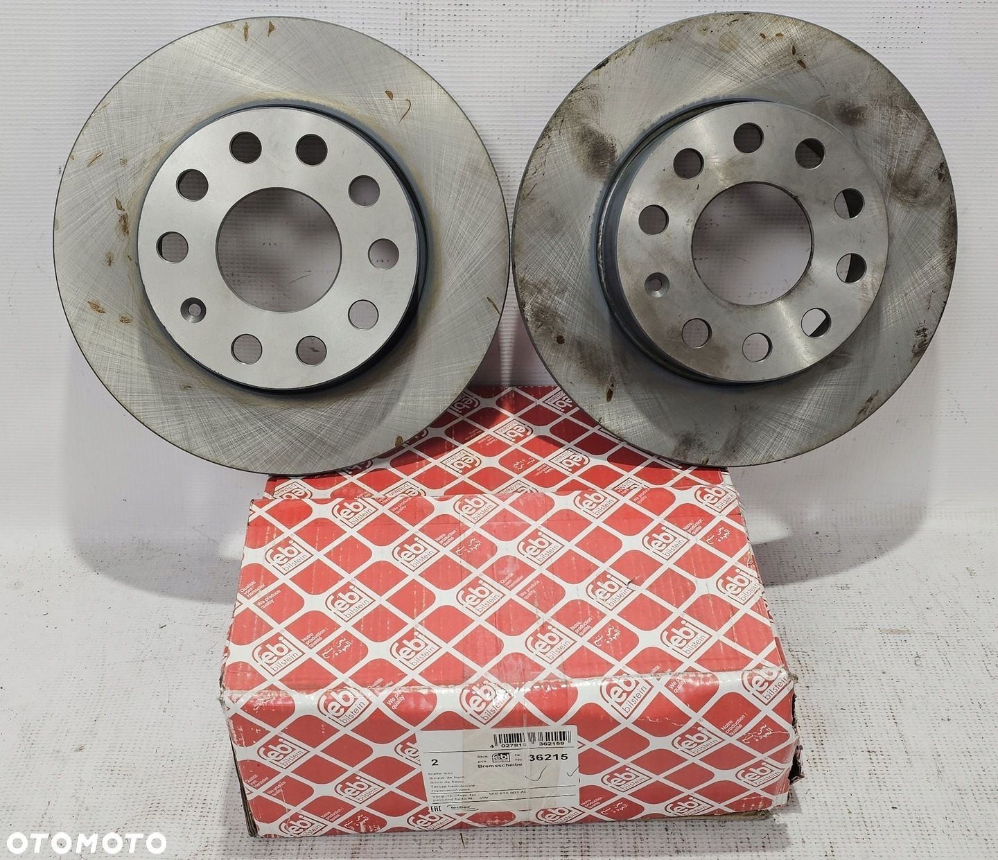 2x NOWA TARCZA HAMULCOWA TYŁ VOLKSWAGEN / SEAT / SKODA / AUDI - 36215 - 1