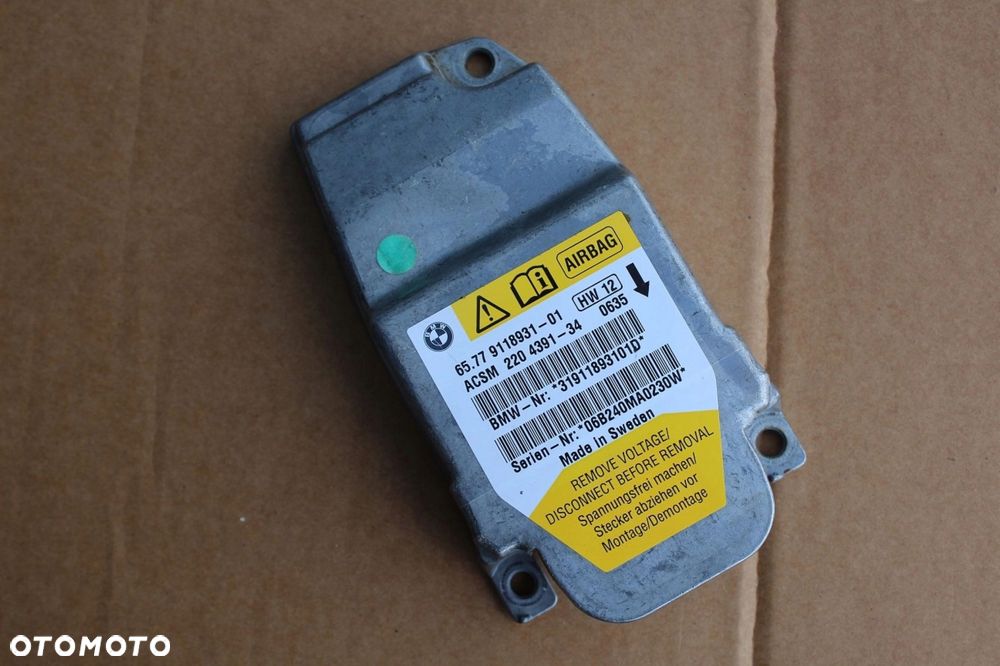 Moduł sensor poduszek AIRBAG BMW e60 e61 9118931 - 1