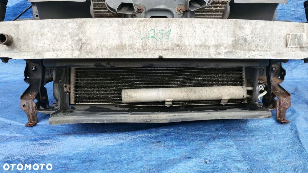 PAS PRZEDNI KOMPLETNY WZMOCNIENIE BELKA OKULAR CHŁODNICE WENTYLATOR KOMPLET MERCEDES R-KLASA W251 R350 3.5 V6 BENZYNA - 5