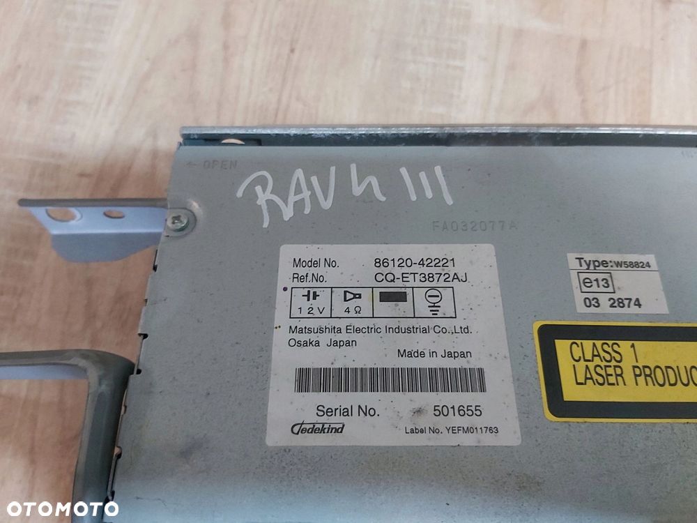 Toyota Rav4 III Radio oryginał 86120-42221 - 2