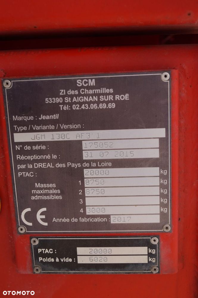 Inny Przyczepa Rolnicza JEANTIL BR 14-20  14 Ton - 14