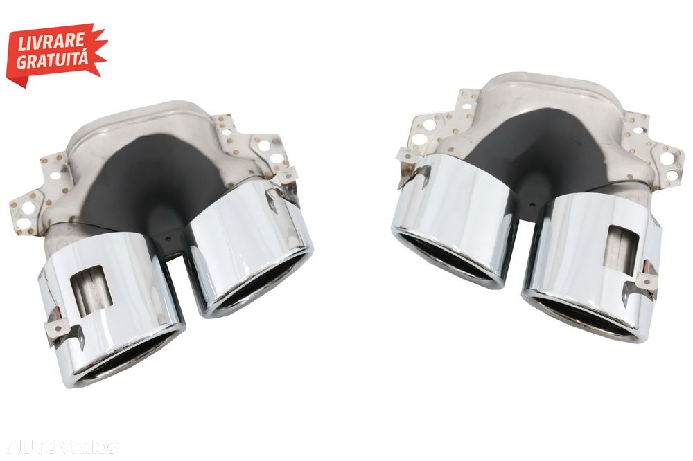 Difuzor Bara Spate Mercedes A-Class W177 Hatchback (2018-Up) Evacuari Crom- livrare gratuita - 7