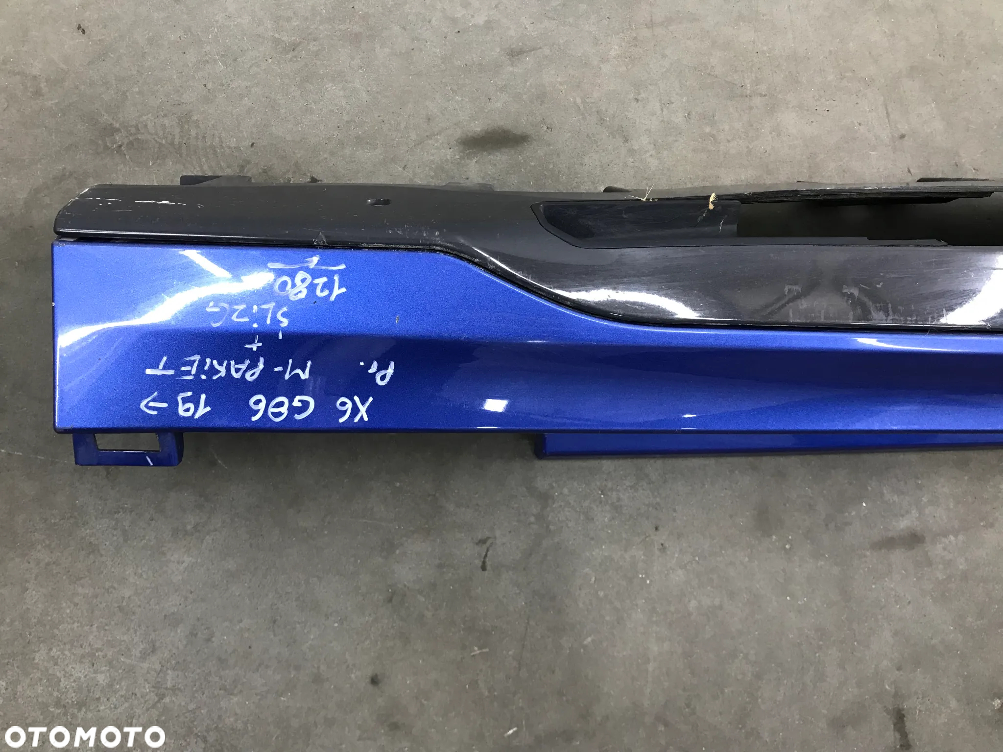 Nakładka progu BMW x6 G06 m-pakiet 19- prawa listwa progowa + ślizg KOMPLET 868012 868011 - 3