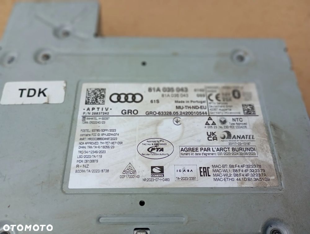Czytnik nawigacji 81A035043 Audi Q2 - 5