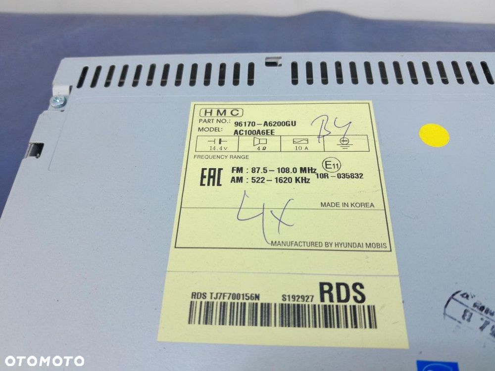 HYUNDAI I30 II LIFT RADIO RADIOODTWARZACZ CD  96170-A6200GU - 5