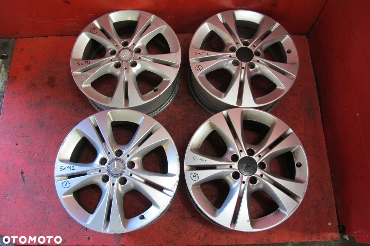MERCEDES C-KLASA W204 W205 FELGI ALUMINIOWE 17 7J ET48.5 5x112 KOMPLET - 1