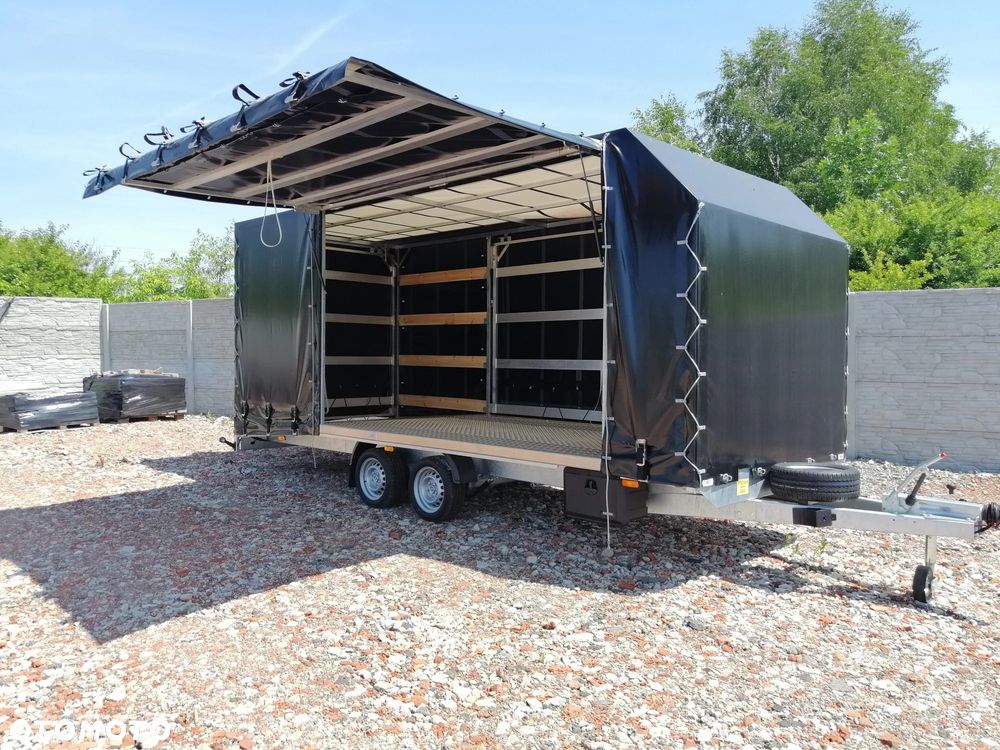 Besttrailers Przyczepa samochodowa WARIOR ze stelażem i plandeką PRODUCENT - 7