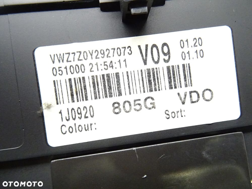 VW GOLF IV HB 5D 1.9TDI LICZNIK ZEGARY 1J0920805G - 4