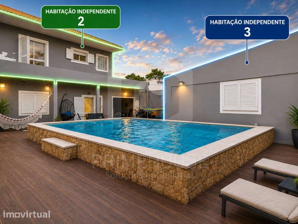 Moradia Isolada com 3 Habitações Independentes |Qta do Conde - Grande imagem: 3/25