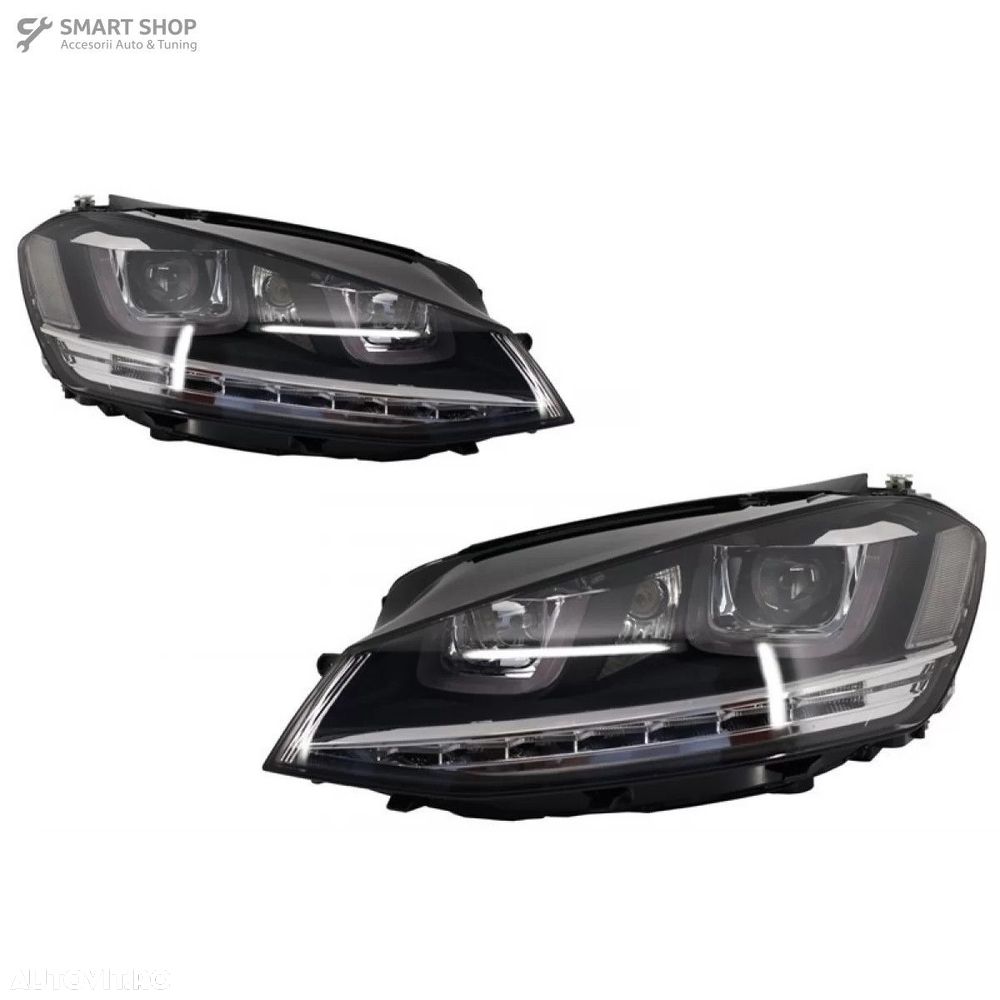 Faruri 3D LED VW Golf VII (2012-2017) R-Line LED Semnalizare Dinamica - 1
