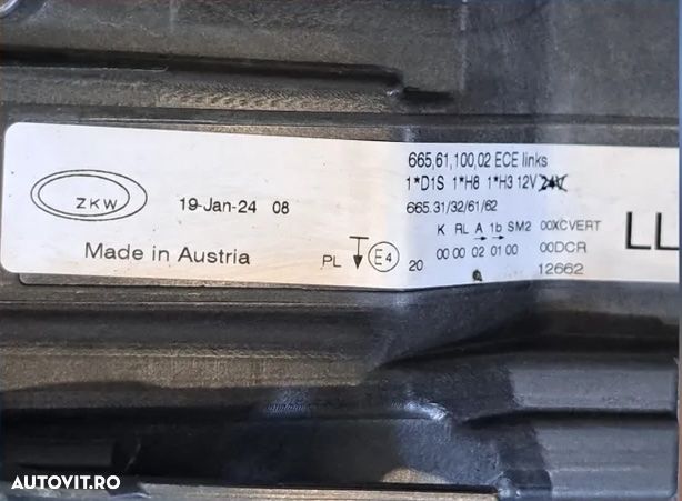 Far AHL BiXenon Adaptiv stanga in stare foarte buna original BMW E90 LCI E91 LCI - 3