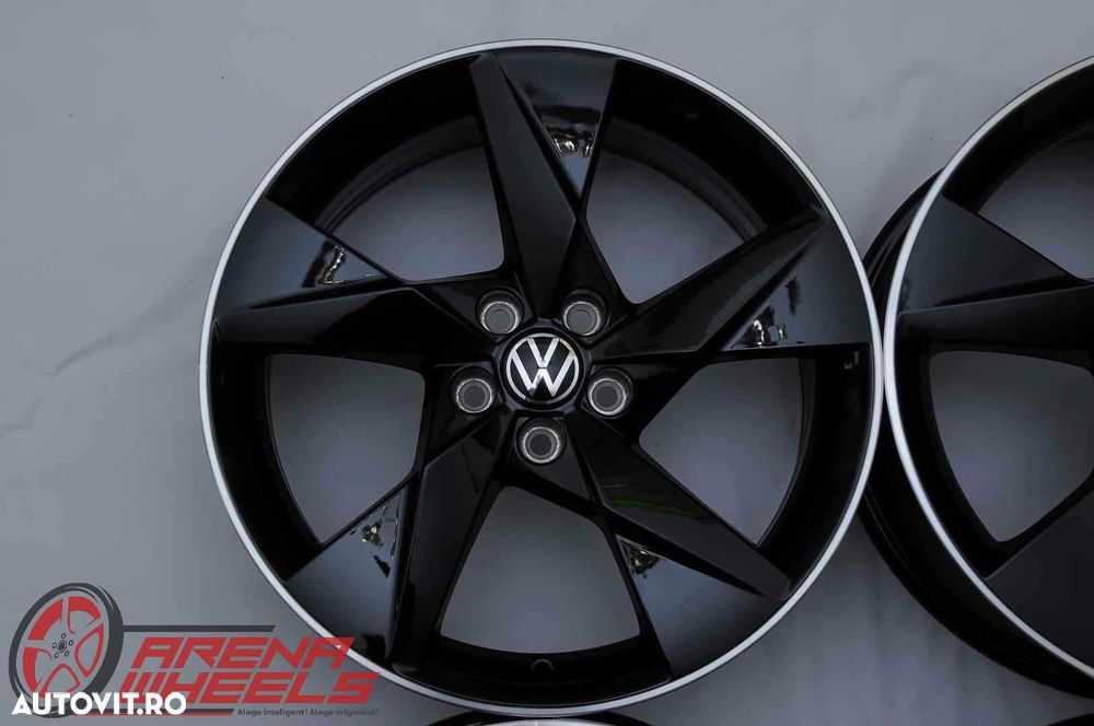 Jante Noi 17 inch Originale VW Taigo T-Cross R17 5x100 Negru - 2