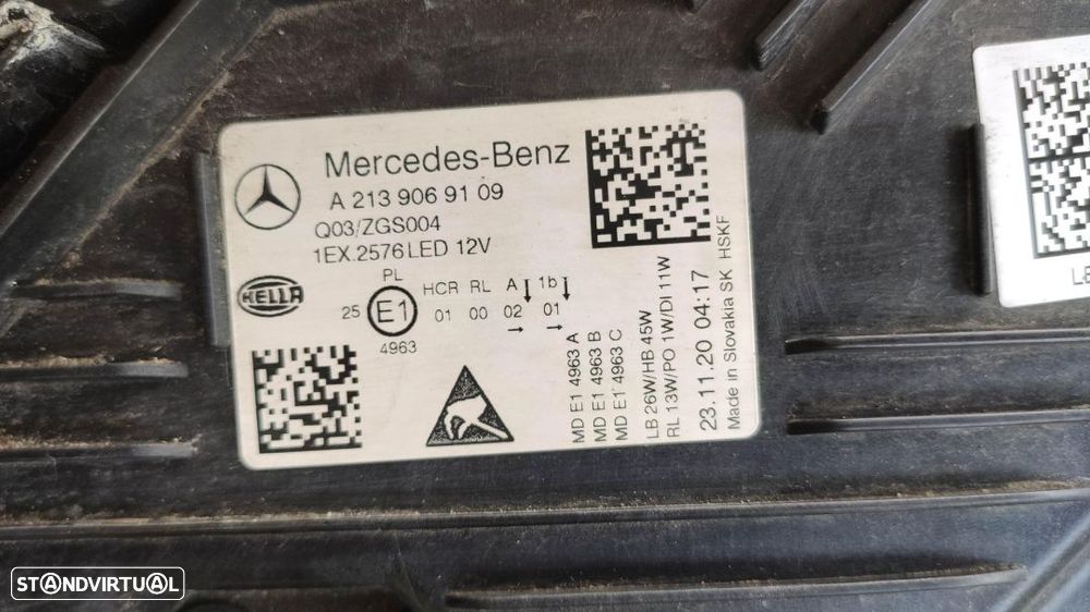 farol esquerdo full Led Performance Mercedes w213 facelift - 10