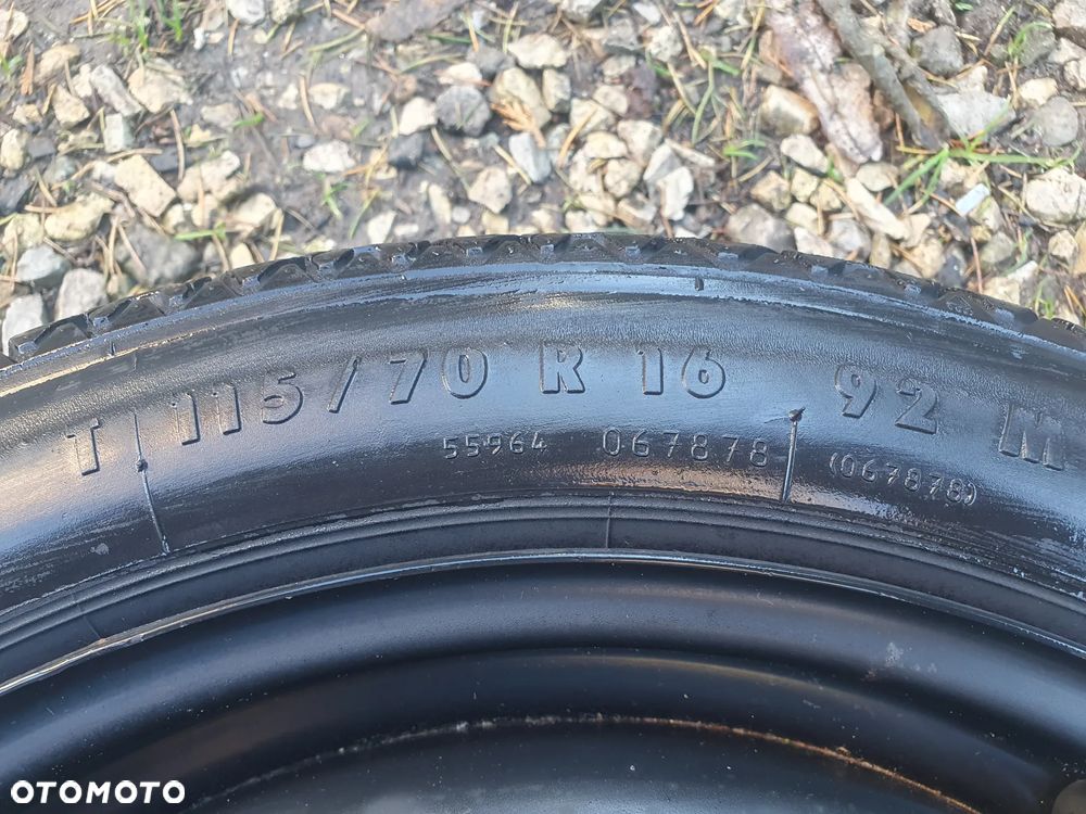 OPEL SAAB FIAT ORYGINALNE KOŁO DOJAZDOWE R16 5x110 ZAPASOWE DOJAZDÓWKA 16" 2160132 CONTINENTAL 115/70R16 CROMA II - 10