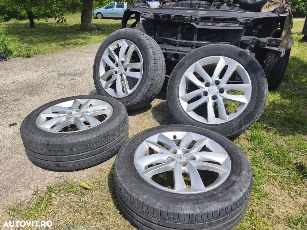 Jante Aliaj R17 Peugeot 508 cu anvelope de vară 215 55 R17 Cod OEM 9671401380 - 3