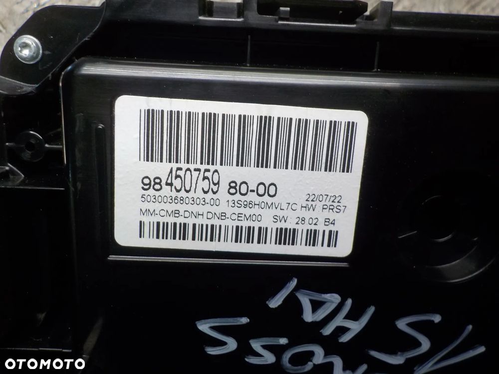 CITROEN C5 AIRCROSS LICZNIK ZEGARY 9845075980 - 2