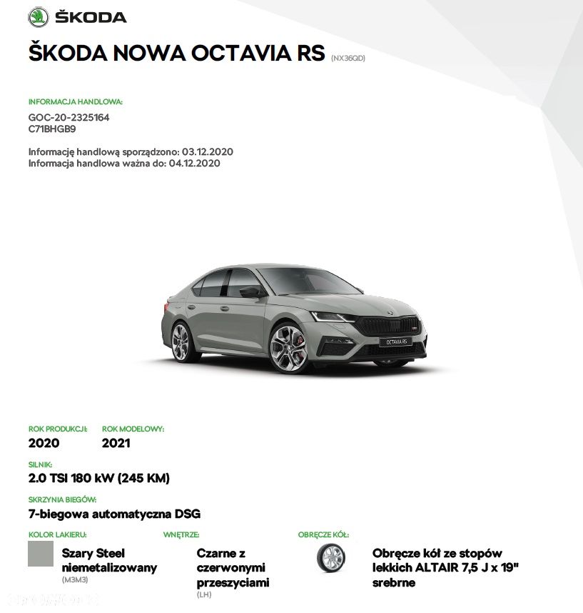 Skoda Octavia 2.0 TSI RS 245 DSG - 25