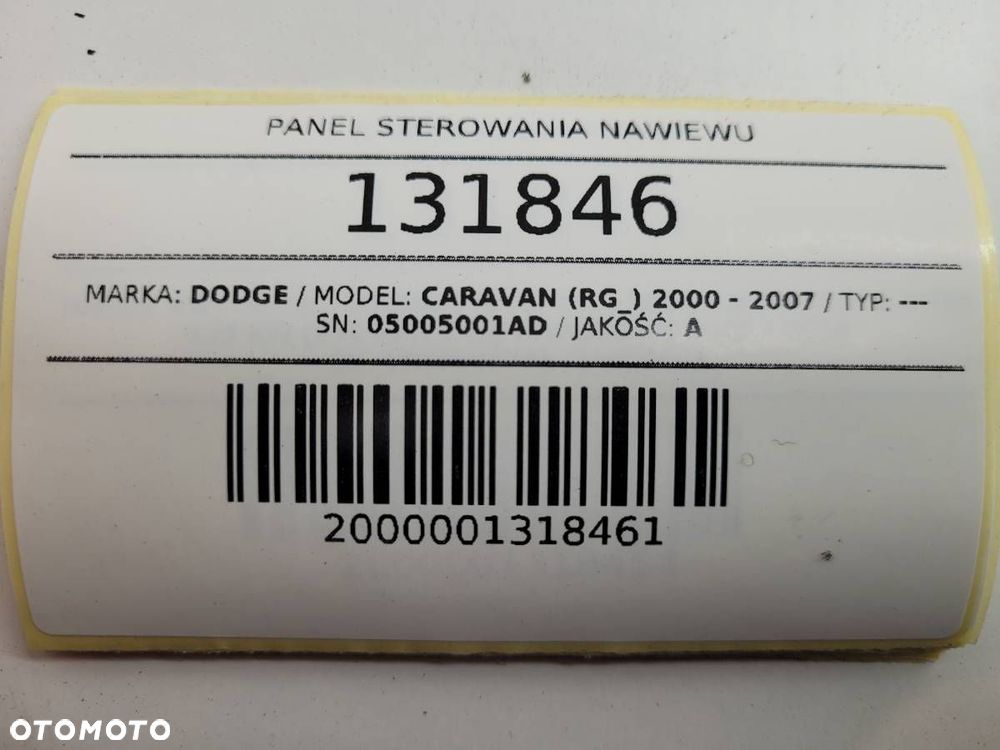 PANEL STEROWANIA NAWIEWU DODGE CARAVAN VOYAGER IV - 6