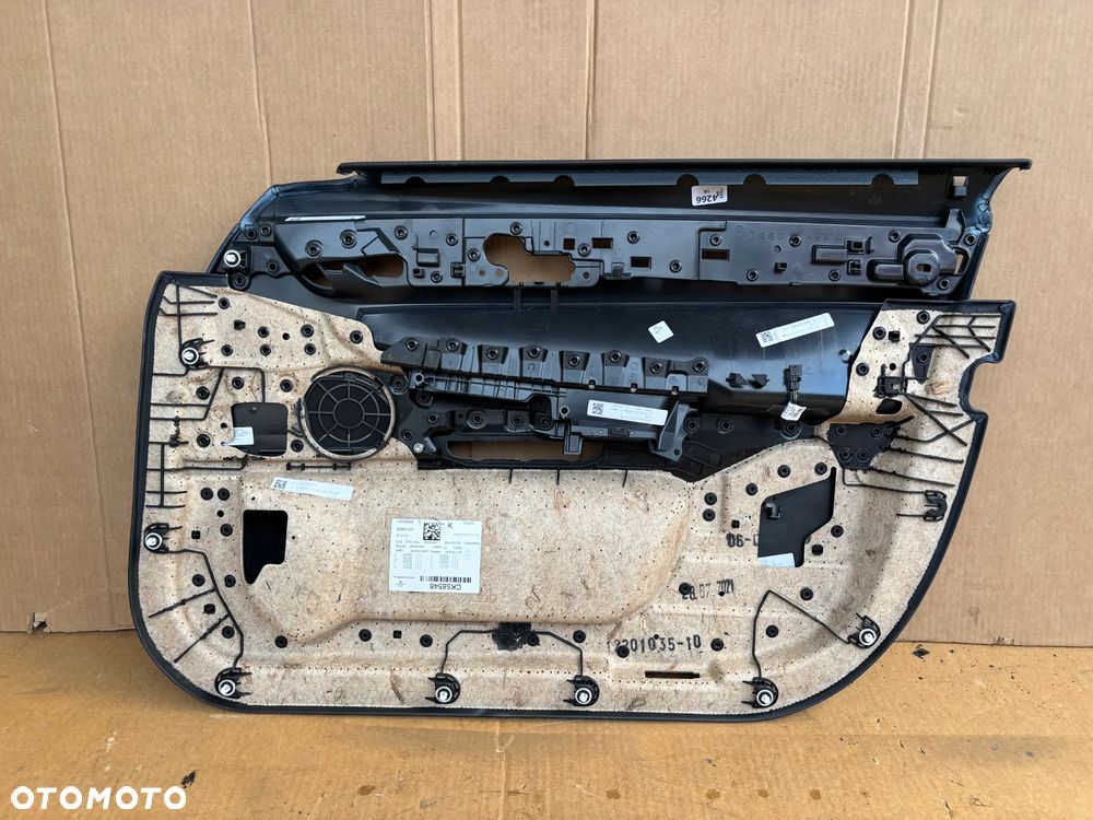 Bmw 7 G11 G12 Oryginalny Boczek Drzwi Lewy Przedni Tapicerka Europejski Czarny Skóra Jasna Nić Szara Ładny - 3