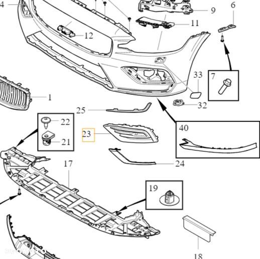 VOLVO S60 III V60 II lewa kratka atrapa zderzaka przod OE 31455636 - 4