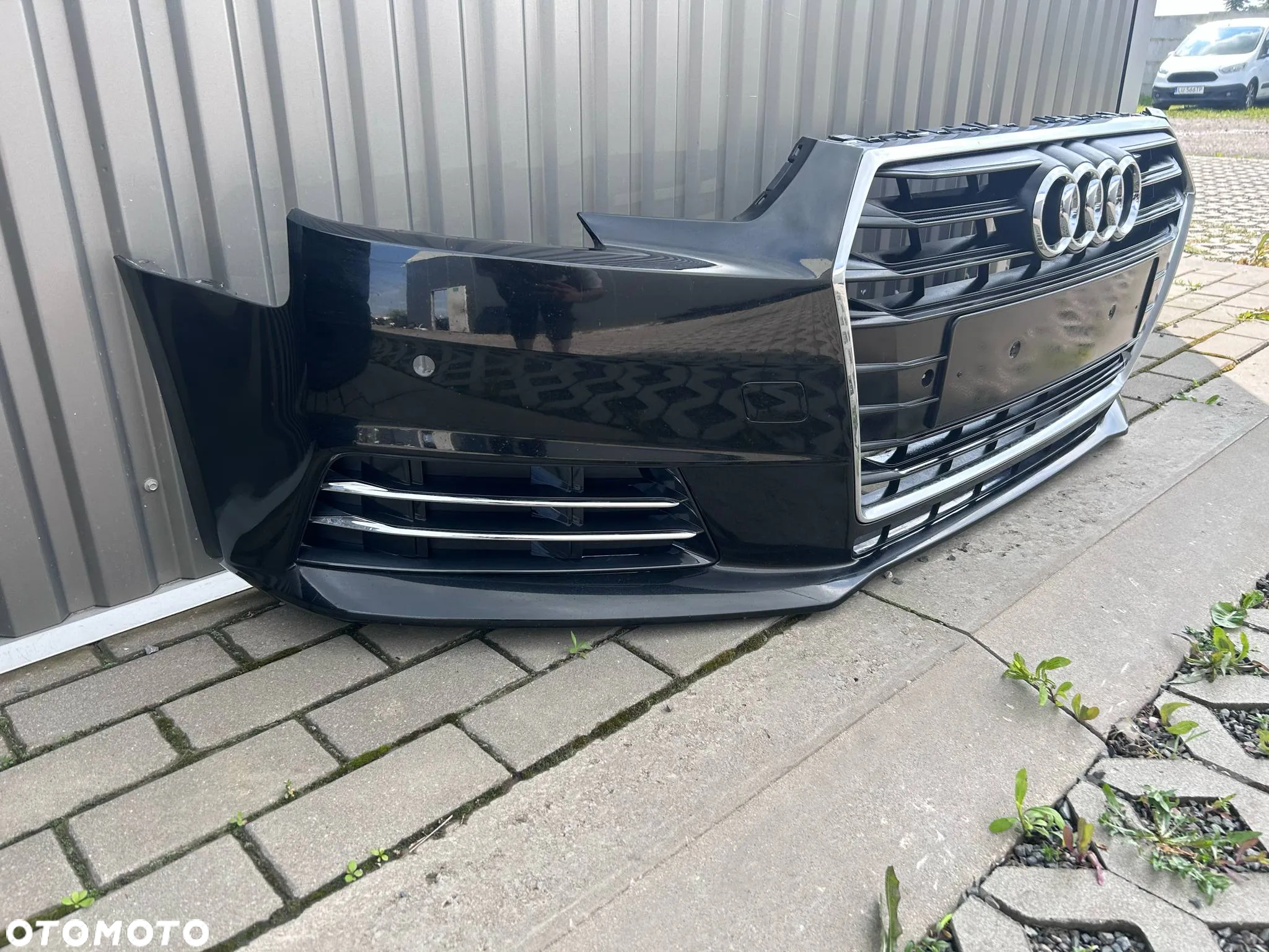 Audi A4 B9 8W Zderzak Przód Przedni kompletny LY9B 15-19r. 4xPDC Ładny - 6