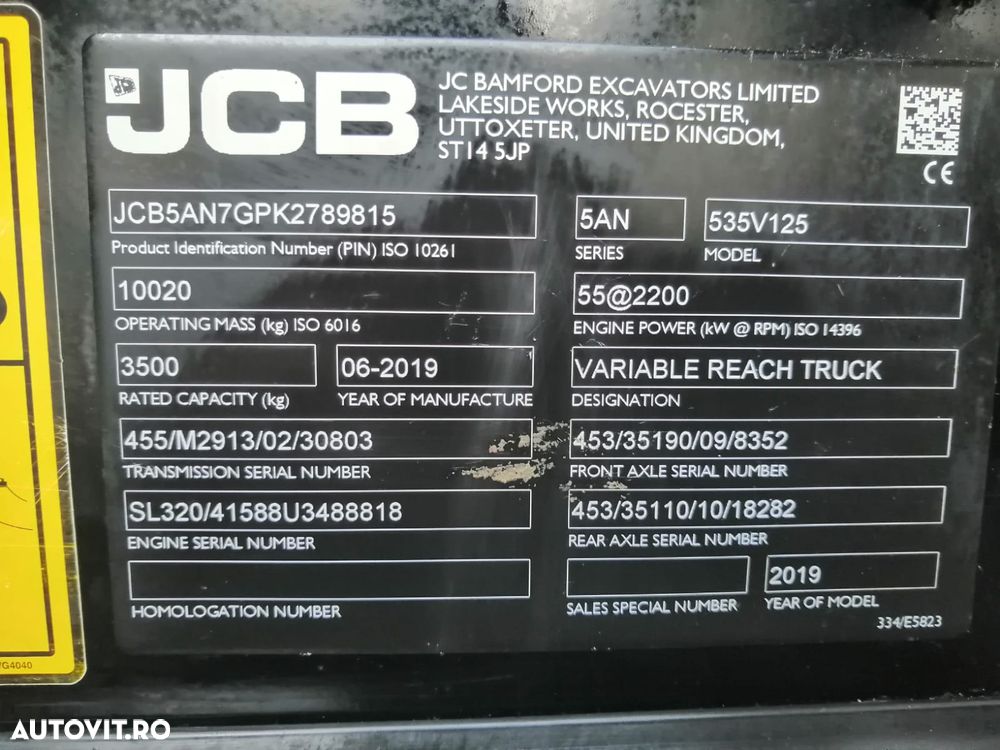 JCB 535-125 Incarcator Telescopic/Teleskoplader, 4x4x4, Top !!! - 23