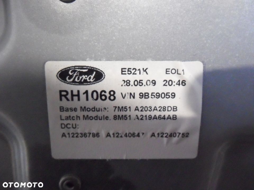 FORD FOCUS MK2 LIFT KOMBI 07-11 2009r PODNOŚNIK SZYB PRAWY PRZÓD - 9