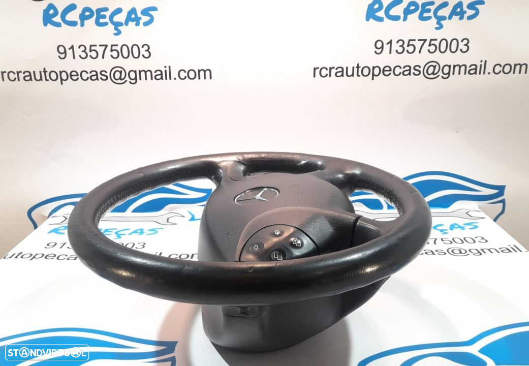 VOLANTE GUIADOR COMPLETO MERCEDES BENZ CLASSE CLASS E W211 PELE COMANDOS MULTIFUNÇÕES AIRBAG - 3