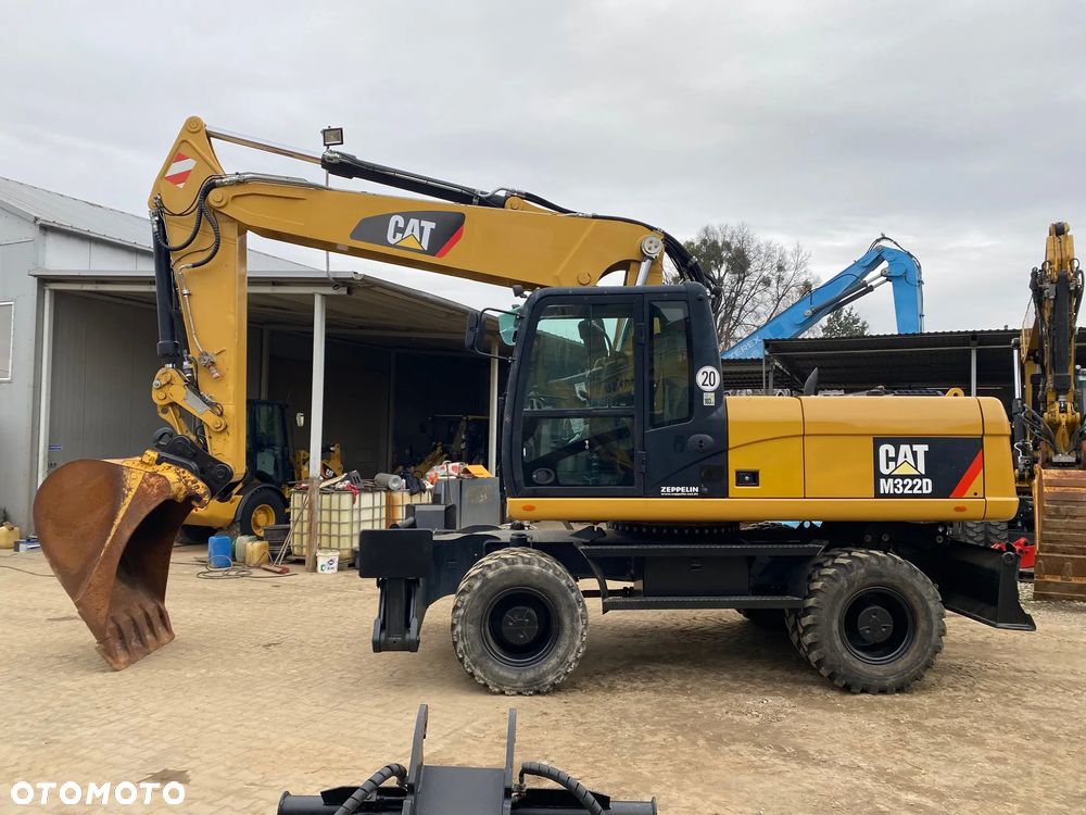 Caterpillar CAT M322D, 2014 ROK, PODPORY + PŁUG, Z NIEMIEC, SUPER STAN, - 3