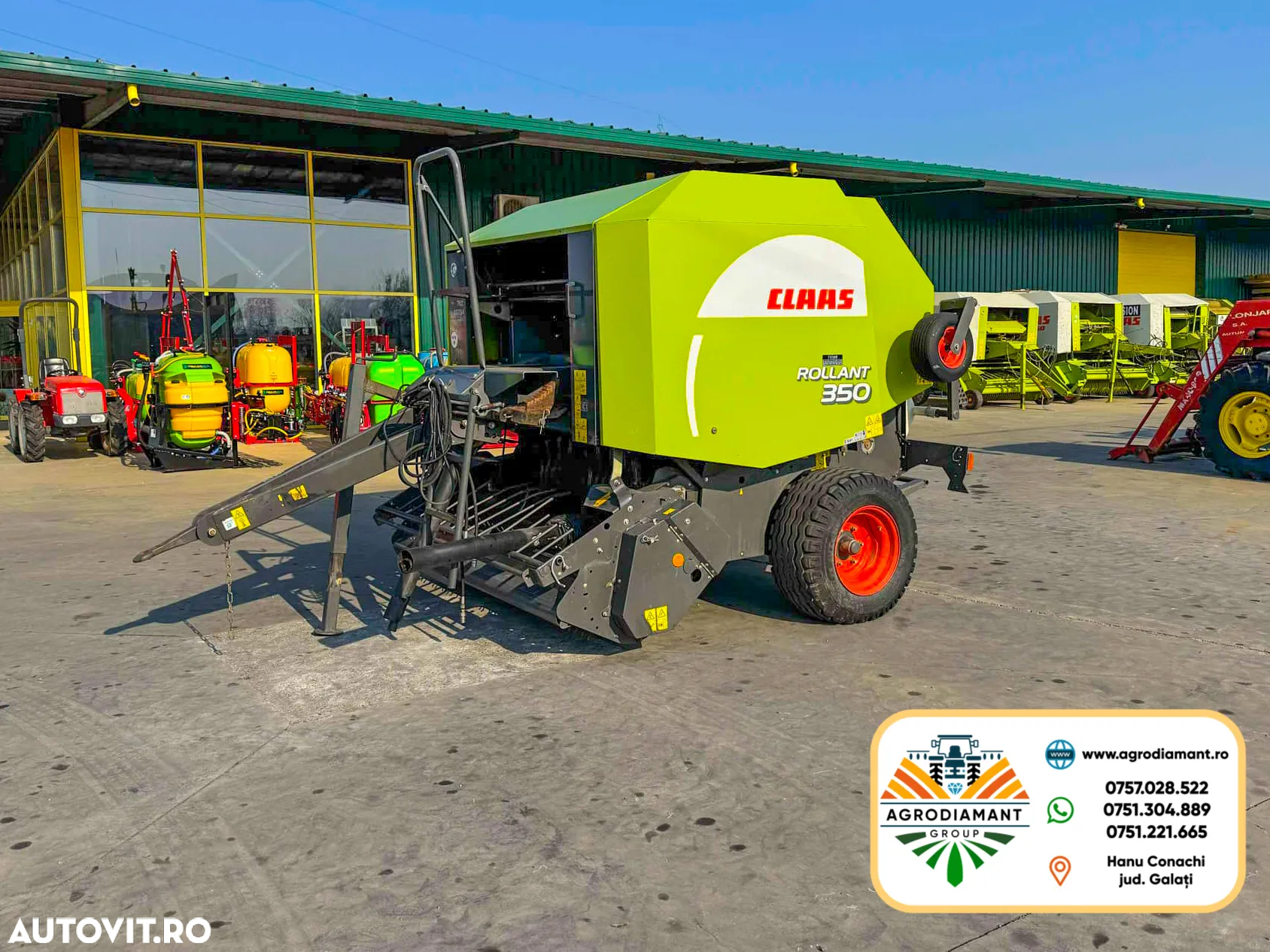 Claas ROLLANT 350 ROTOCUT, presa cu tocator pentru baloti rotunzi, - 2