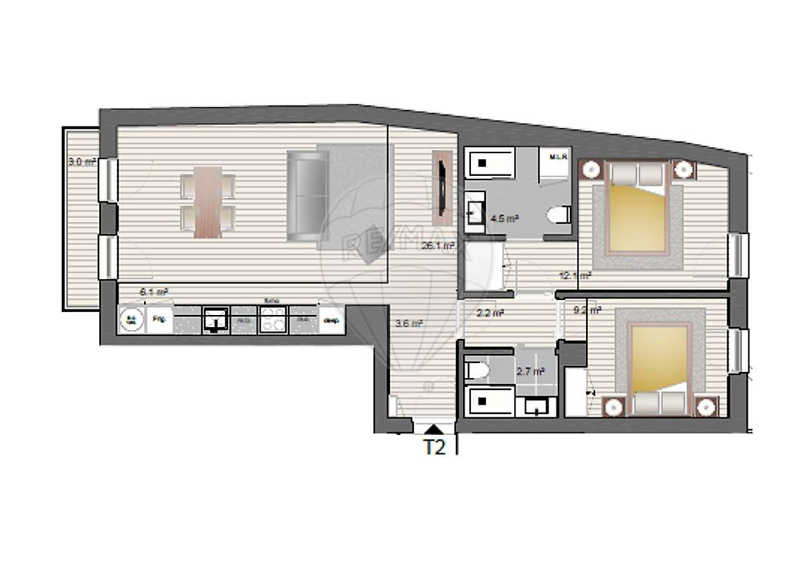 Apartamento T2 para venda - Grande imagem: 5/26
