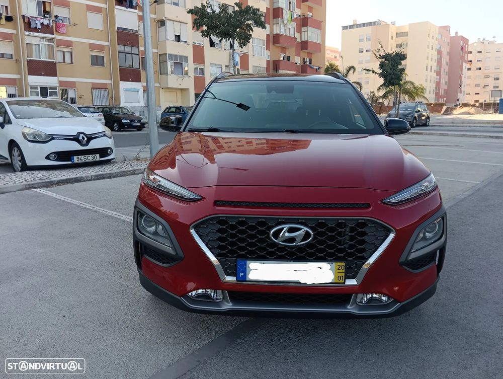 Hyundai Kauai 1.0 T-GDi Premium Pele/Tec.Vermelho - 2