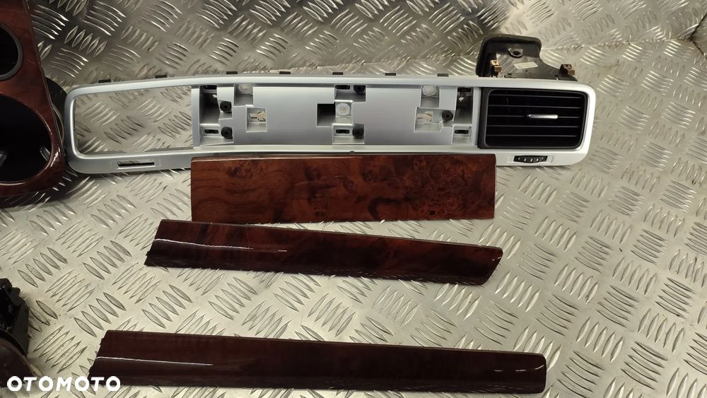 VW TOUAREG 7P 10-18R DEKORY LISTWY OZDOBNE DRZWI KOMPLET CIEMNE DREWNO RAMKI 7P6867439F 7P1819704A - 5