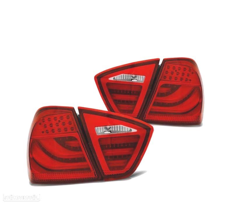 FAROLINS TRASEIROS LED BMWE90 05-08 RED VERMELHO - 2