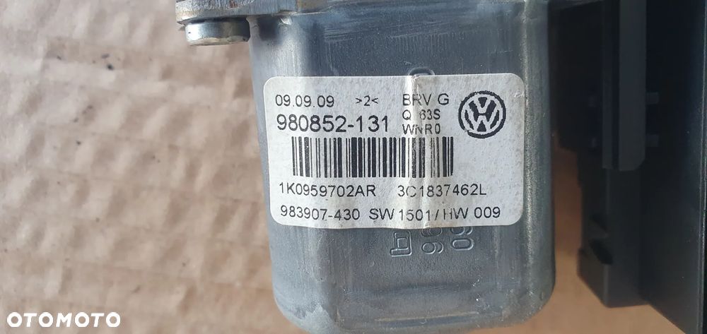 Silniczek szyby prawy przód przedni VW Passat B6 1K0959792N 1K0959702AR 3C1837462L - 5