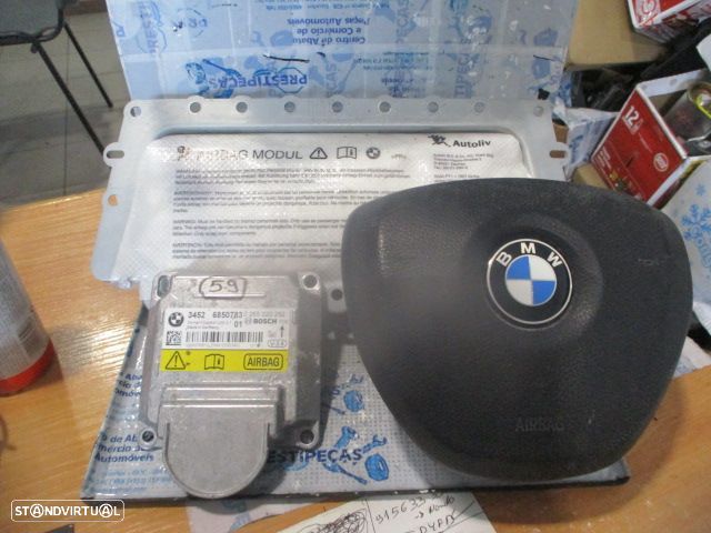 Kit Airbags 39923039803 611012000B 608739700C  33678383902 618634800B  609531100C   34526850783  0265020292  BMW F10 2012 525 XDRIVE 2.0D 4X4 218CV 4P PRETO SEM TABLIER - 1