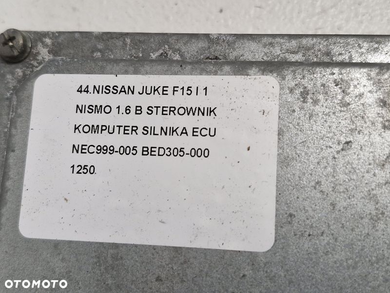 NISSAN JUKE F15 I 1 NISMO 1.6 B STEROWNIK KOMPUTER SILNIKA ECU NEC999-005 BED305-000 - 6