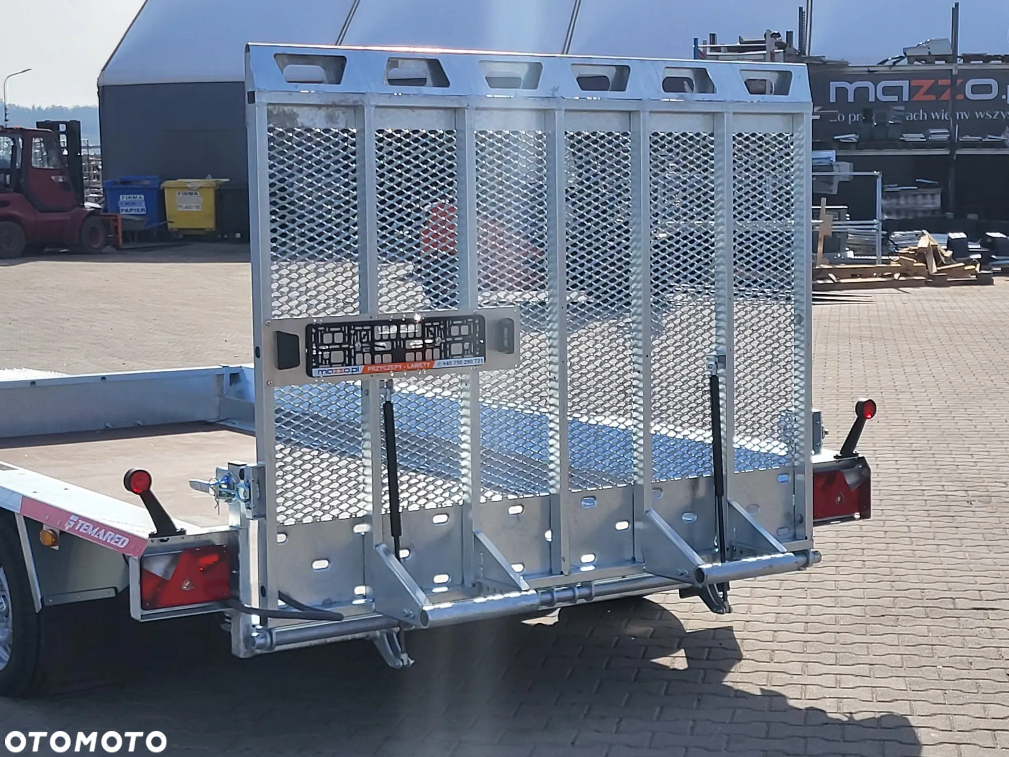 TEMARED Przyczepa koparkowa budowlanka 400x180cm DMC3500kg 3-osiowa z trapem - 18