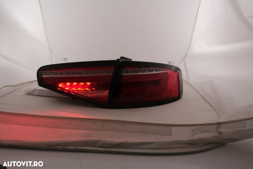 Stopuri Full LED compatibil cu Audi A4 B8 Sedan (2012-2015) Rosu Semnal Dinamic - 7