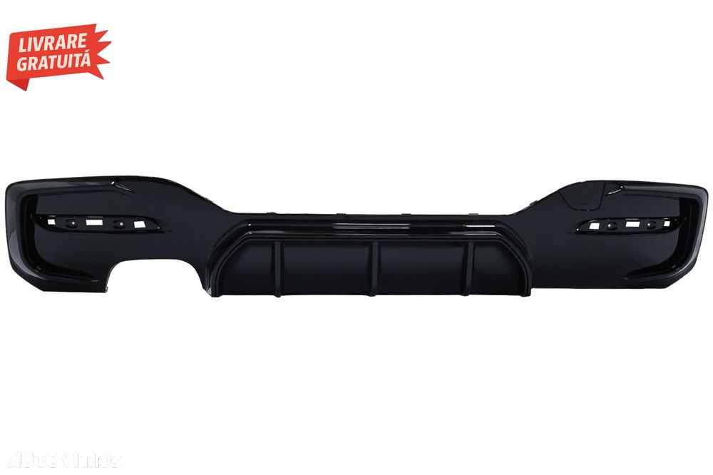 Difuzor Bara Spate Evacuare Dubla Stanga Negru Lucios BMW Seria 1 F20 F21 LCI (201- livrare gratuita - 1